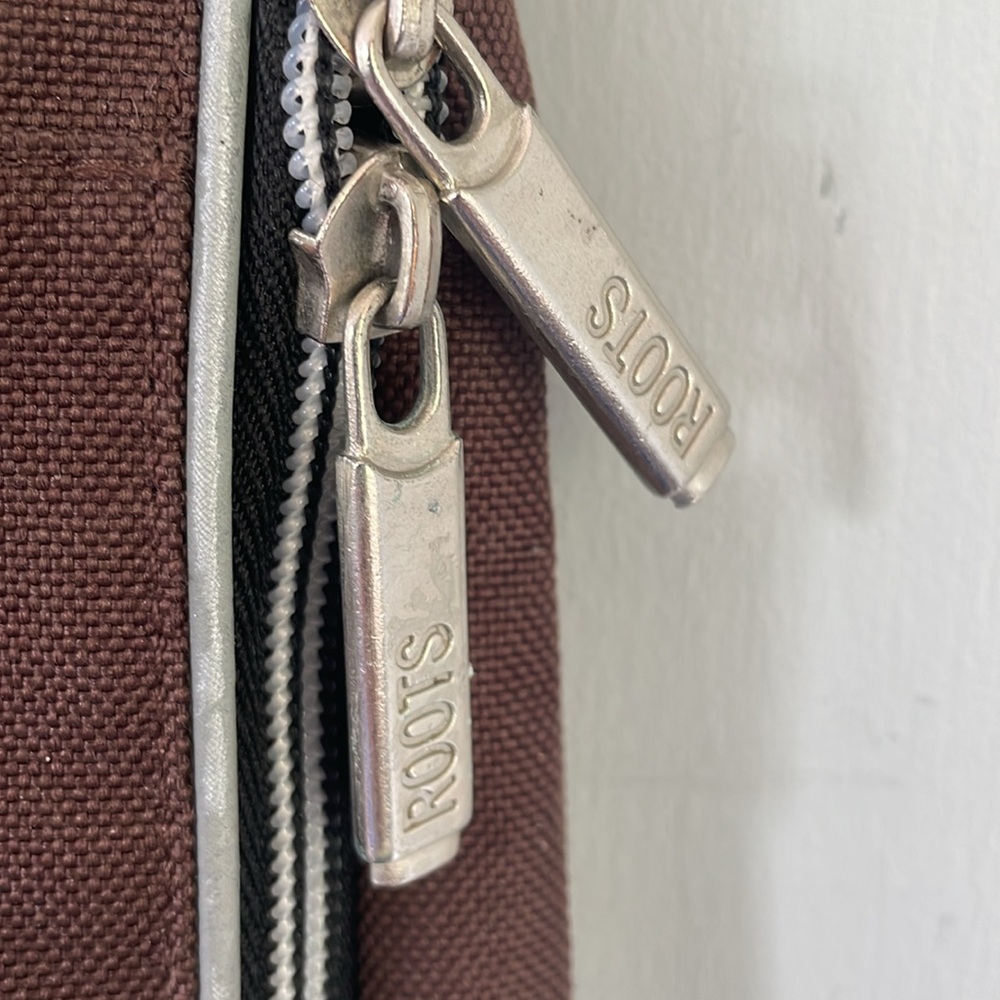 Roots Crossbody Bag Shoulder Bag Brown Beaver Canvas - Picture 4 of 12